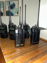 Package of 7/VERTEX Standard EVX-539 Two-Way Digital Analog UHF Display