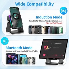 NEW Wireless Induction Speaker 5-in-1 Bluetooth Speaker With Phone Stand Holder