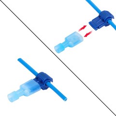 60/480Pcs T-Taps Wire Terminals Connectors Insulated 22-10 AWG Quick Splice Kit