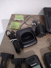 Panasonic Cordless Phone System Answering Machine 4 Handset Bluetooth – READ⏬