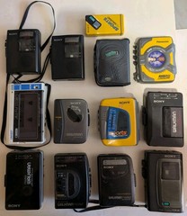 Huge Lot of Sony Walkman for Parts/Repair Cassette Players Recorders