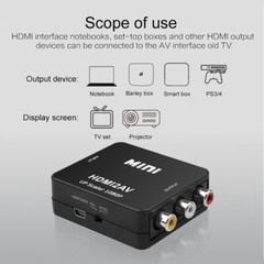 HDMI To RCA AV Adapter Converter Cable CVBS 3RCA 1080P Composite Video Audio