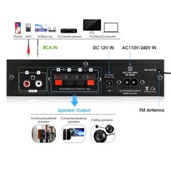 AK35 Bluetooth5.0 Power Amplifier Home/Car/Marine Stereo Audio Amp For Speaker