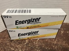 24 Energizer Industrial 9 Volt 9V Alkaline Batteries EN22, 6LF22, 6AM6, 12/2031