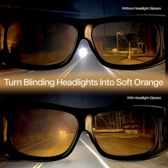 Headlight Glasses with Polarized LED GlareCut Technology 501-45-46mm, Black