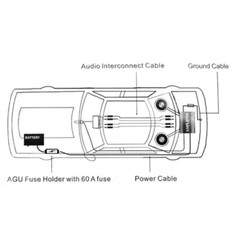 2300W 4 Gauge Car Amplifier Wiring Kit Audio Subwoofer AMP RCA Power Cable Wire