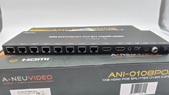A-NeuVideo ANI-0108POE-b 1×8 POE HDMI Extender 150ft/45m over CAT5e/6 with 8x Rx