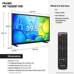 Samsung F6000F 40″ LED FHD 1080p Smart TV
