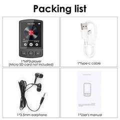 128GB Support Bluetooth MP4/MP3 Lossless Music Player FM Radio Recorder Sport US