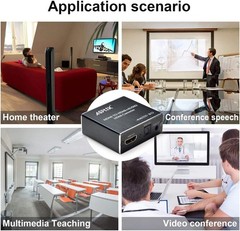 Compact 4K x 2K HDMI Audio Splitter – Supports Dual Audio Outputs & Easy Install