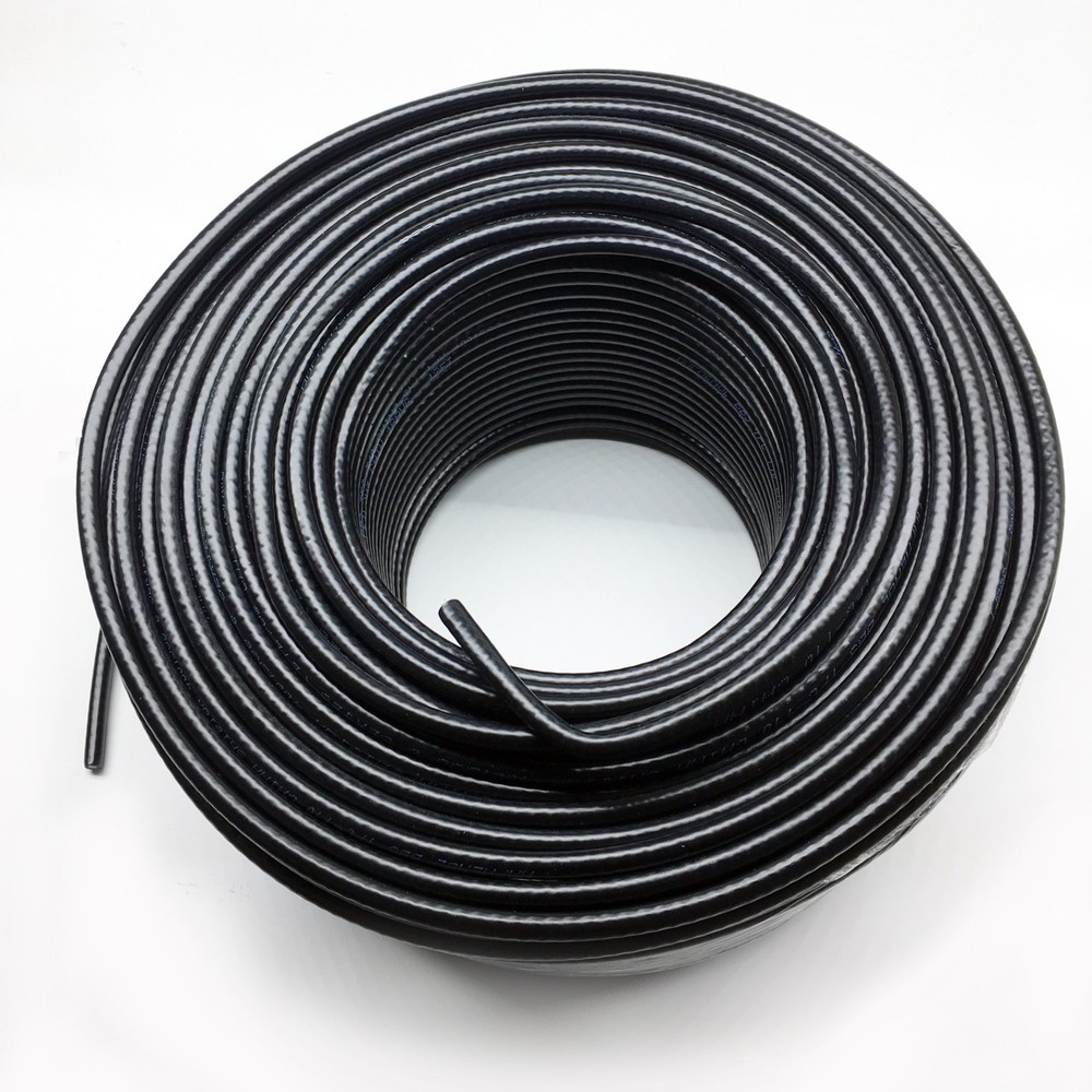 500ft Black Coaxial RG6 Cable Trishield 77% Braid 18 AWG Solid Core 500′ Coil