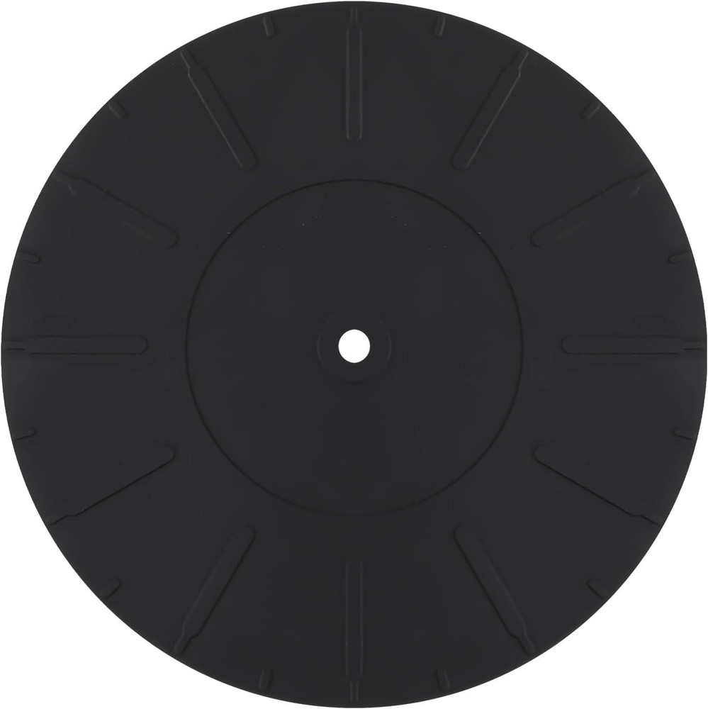 Turntable Platter Mat Black Rubber Silicone Design for Universal to All LP