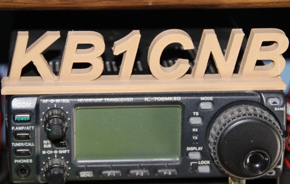 Amateur Radio or GMRS Call Sign Desk Plaque