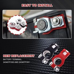 2x Car Battery Terminal Clamp Connectors Positive Negative Release Disconnect