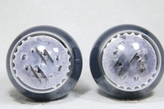 Matched Pair Mullard ECC32/CV181 Smoke Glass Brown Base Made in UK in 1949/1955
