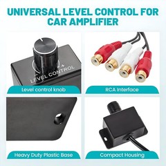 Car Amplifier Remote Bass Level Control Knob Universal Stereo RCA Input Output