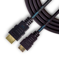 SatelliteSale Mini HDMI To HDMI Cable 4K 2160p PVC Black Cord 3 feet