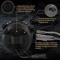 9in DRL LED Headlight+ 4in Fog Light For Jeep Wrangler JL Gladiator JT 2018-2024