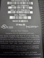 TIVO BOLT VOX TCD849500v 500GB,with Control,Power Cord,Booklet,Sticker Very Good
