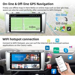 JBL For Toyota Camry 2007-2011 Android Apple CarPlay GPS Navi Car Stereo Radio