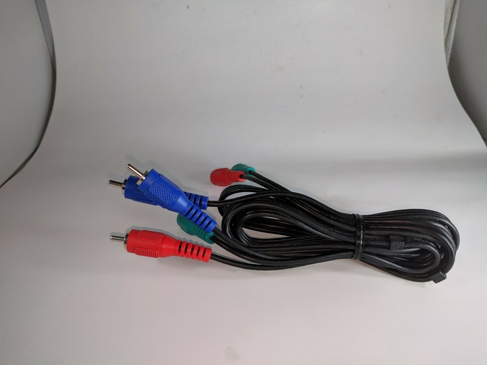 2x Component Video Audio Cable 3 RCA Red Green Blue Coal RGB Coaxial DVD VCR