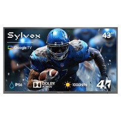 Outdoor TV 43 inch 4K Waterproof Smart 1000nits SYLVOX Deck Pro 3.0 Weatherproof