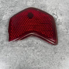 Vintage Red Tail Light Lens Chevron V-Shape Textured Glass Part 13450