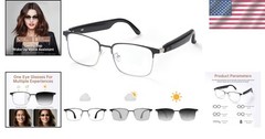 Open Ear Bluetooth Smart Glasses with Voice Assistant – Rated & Lightweight