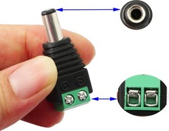 100Pairs Male Female 2.1×5.5mm DC Power Plug Jack Adapter Connector for CCTV Lot