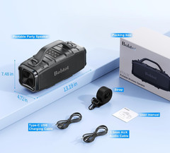 Bobtot Portable Bluetooth Speaker, 60W Peak IPX6 Waterproof, Outdoor Speaker NEW