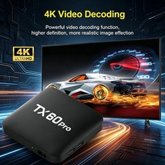 Smart TV Box 16GB RAM 256GB ROM 4K Dual Band WiFi Bluetooth Voice Remote