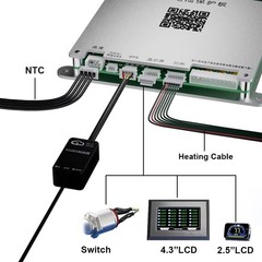 JK Smart BMS w/Heat CANBUS RS485 2A Active Balance 4S-8S 200A Lifepo4 Li-Ion LTO