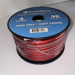 50Ft 4 Gauge Red INSTALLGEAR POWER/CROUND CABLE IG450R True Spec + soft touch