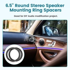 6.5″ ABS Plastic Speaker Spacer Rings Subwoofer Custom Mounting Adapter 2 Pairs