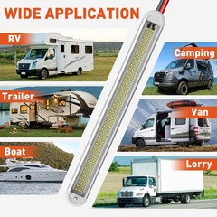 4x 12V LED Interior Light Bars 120LED 2800LM Lights with ON/Off for Car RV Truck