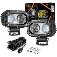 AUXBEAM 4″ 60W LED Work Light Bar Pods Spot Fog Driving Kit ATV Offroad + Wiring