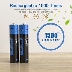 1100mWh Hixon AAA 1.5V Lithium Rechargeable Batteries &Charger High Quality LOT