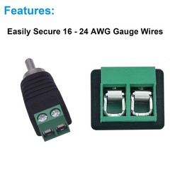 1-500x Male Female 2.1×5.5mm DC Power Plug Jack Adapter Connector for CCTV Lot