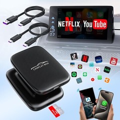 3 in 1 Wireless Carplay Adapter, Wireless Carplay and Android Auto Adapter Netfl