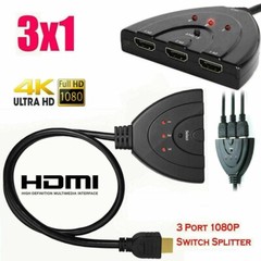 3 x Port HDMI Splitter Cable 1080P Switch Switcher HUB Adapter for HDTV PS4 Xbox