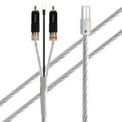 6feet Silver Plated Tonearm Cable 5Pin DIN to RCA Phono Cable with Ground Line
