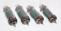 Lot (4) NOS Sylvania 6AU6WB radio tubes,original boxes,tested great!,6AU6A,6AU6