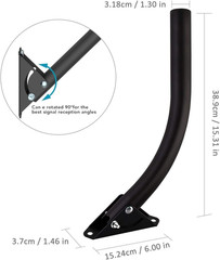 Antenna Mount – 1 by ONE Attic Adjustable Weather Proof Outdoor TV Antenna Mount