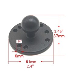 RAM B STYLE Mount 2.4-Inch Round Aluminum Base Multi Hole Pattern 1-Inch Ball