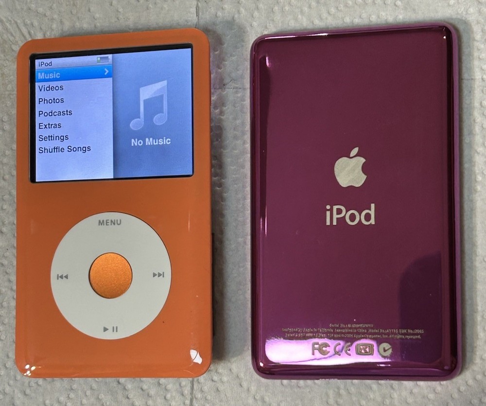 Apple iPod classic 7th Generation 256gb Orange Pink Back Mega Battery