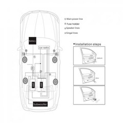 4 Inch 2-Way 60W Coaxial Vehicle Door Speakers, Full Range, 100Hz-20Khz, 4 ohm