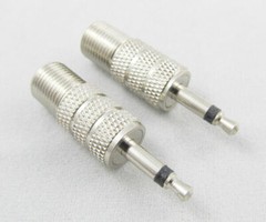 10pcs 3.5mm 1/8″ Mono Male Plug to F-Type F Female Iack Adapter Connector