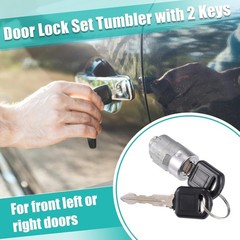 1Pcs Door Lock Cylinder w/ 2 Key for 1500 2500 3500 Yukon for Silverado Tahoe Su