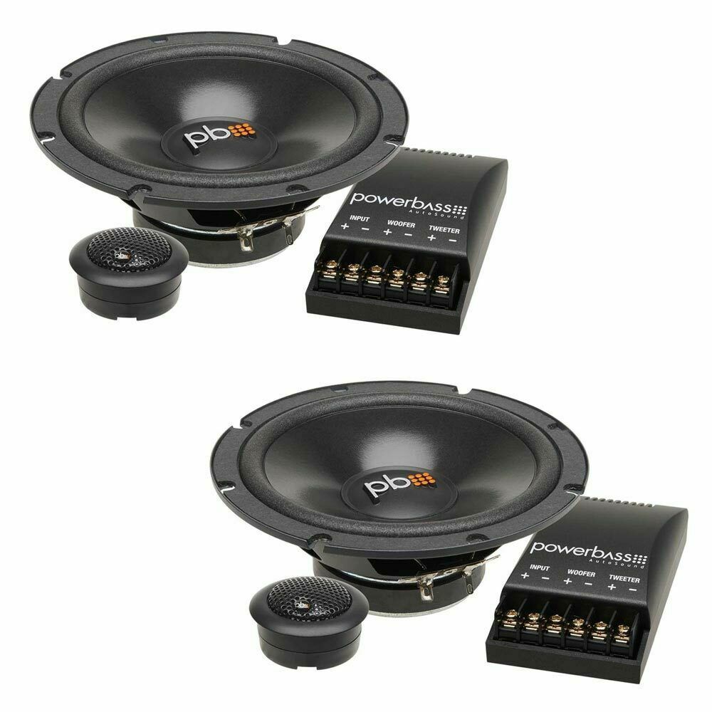 PowerBass S-60C 6.5″ OEM Replacement 2-Way Component Speakers 4-Ohm 70W-RMS Pair