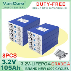 8pcs 3.2V LiFePO4 Battery 320AH 280ah 200ah 150ah 105ah DIY 12v 24V Automotive
